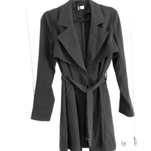 H&M Chic Black Trench Coat